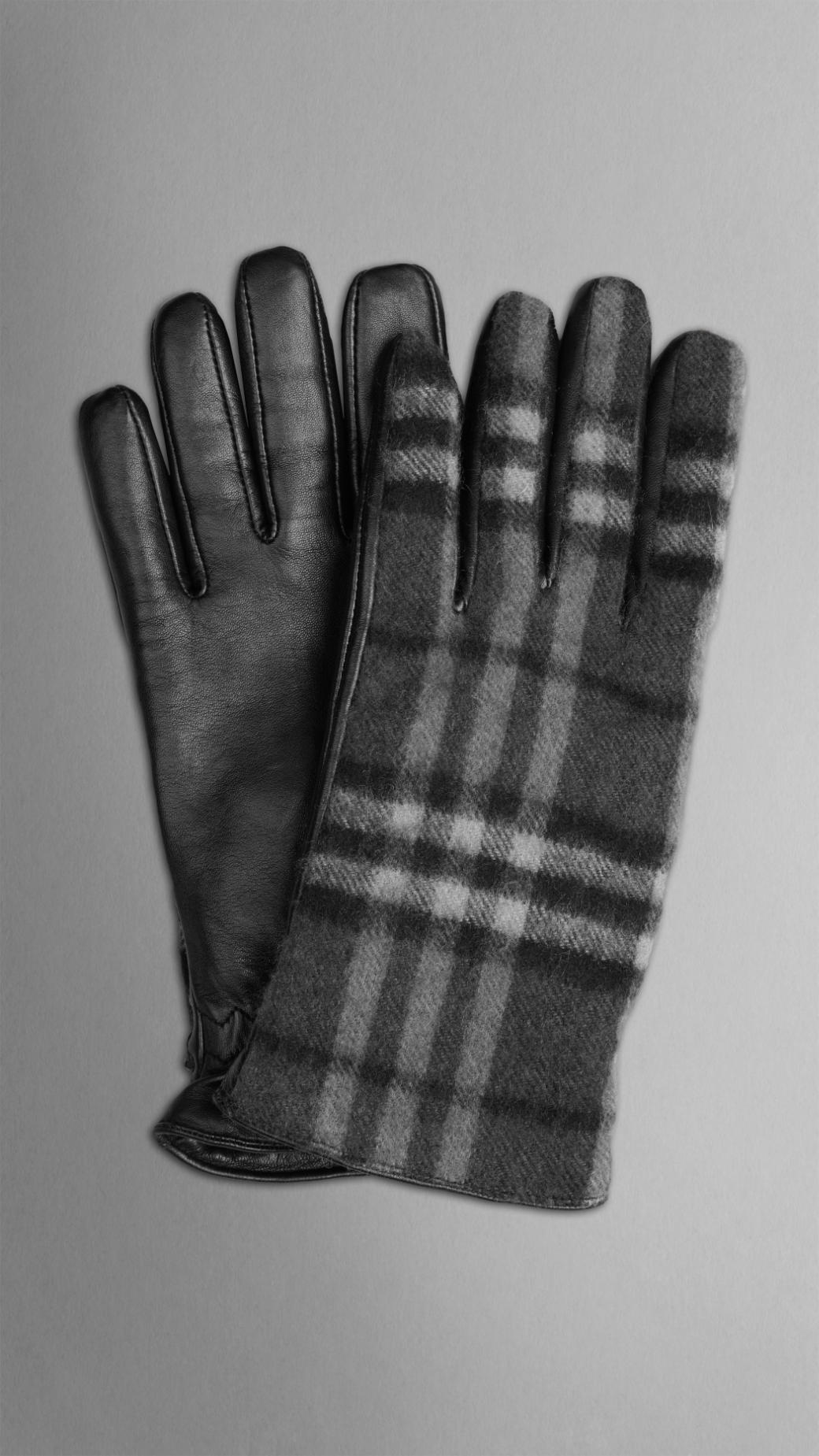 burberry wool gloves