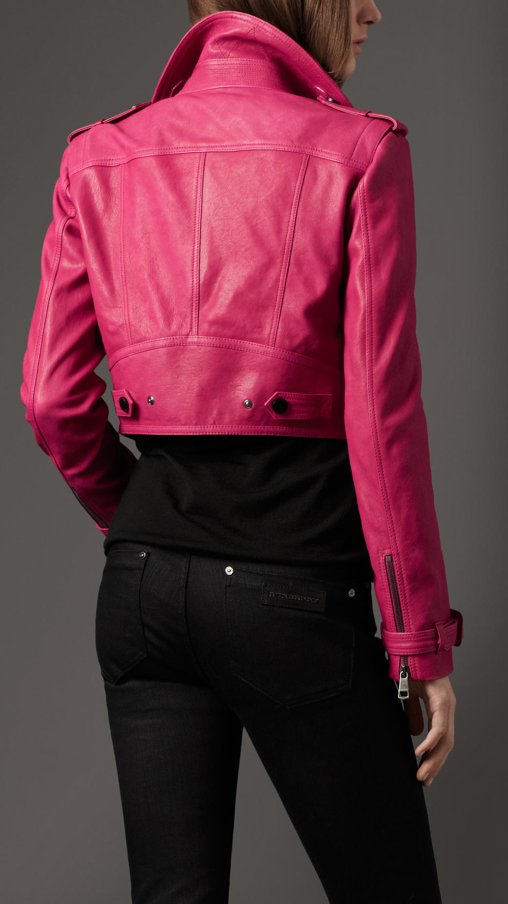 fuchsia cropped jacket