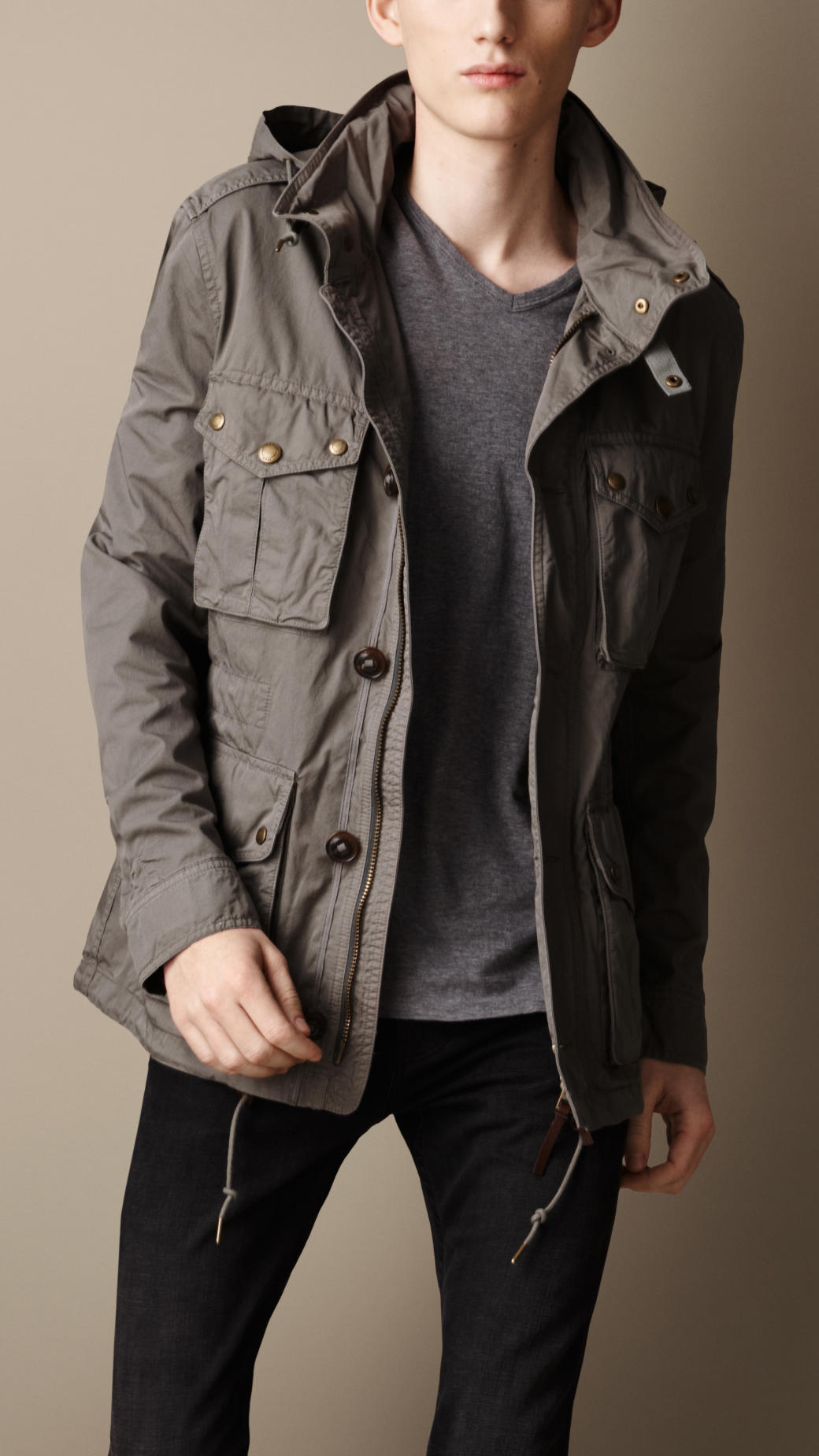 burberry jacket mens grey