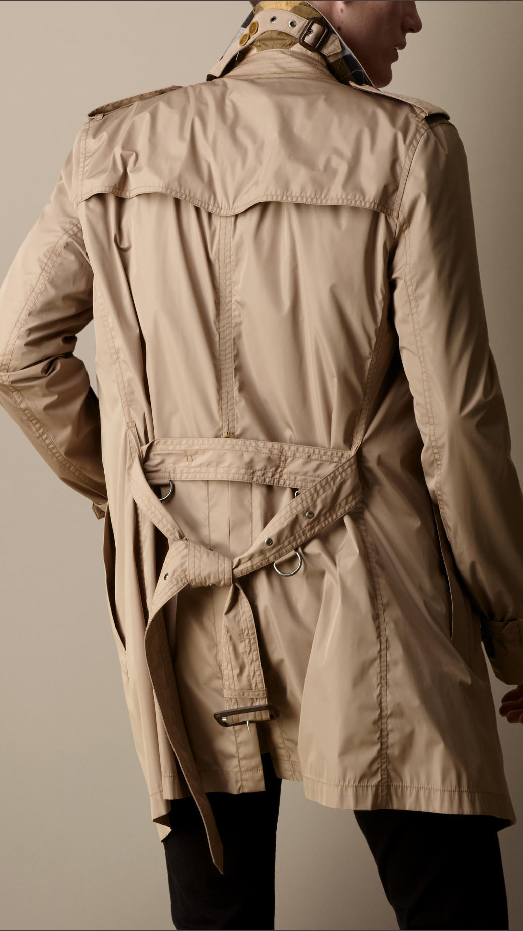 Burberry Mid-Length Lightweight Trench Coat in Taupe (Natural) for Men ...