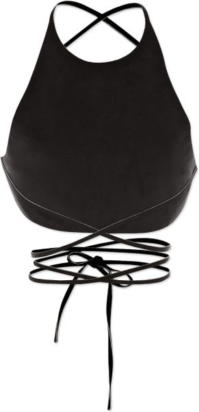 calvin klein wrap halter blous