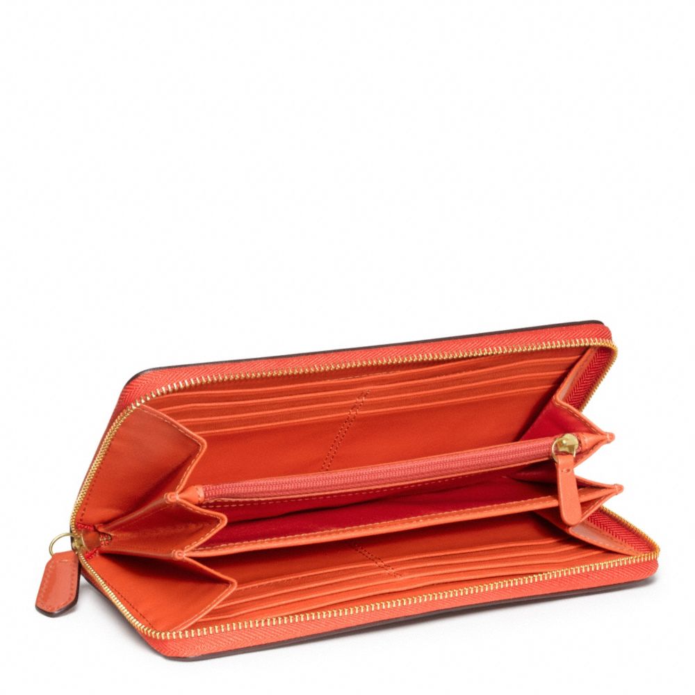 orange coach wallet