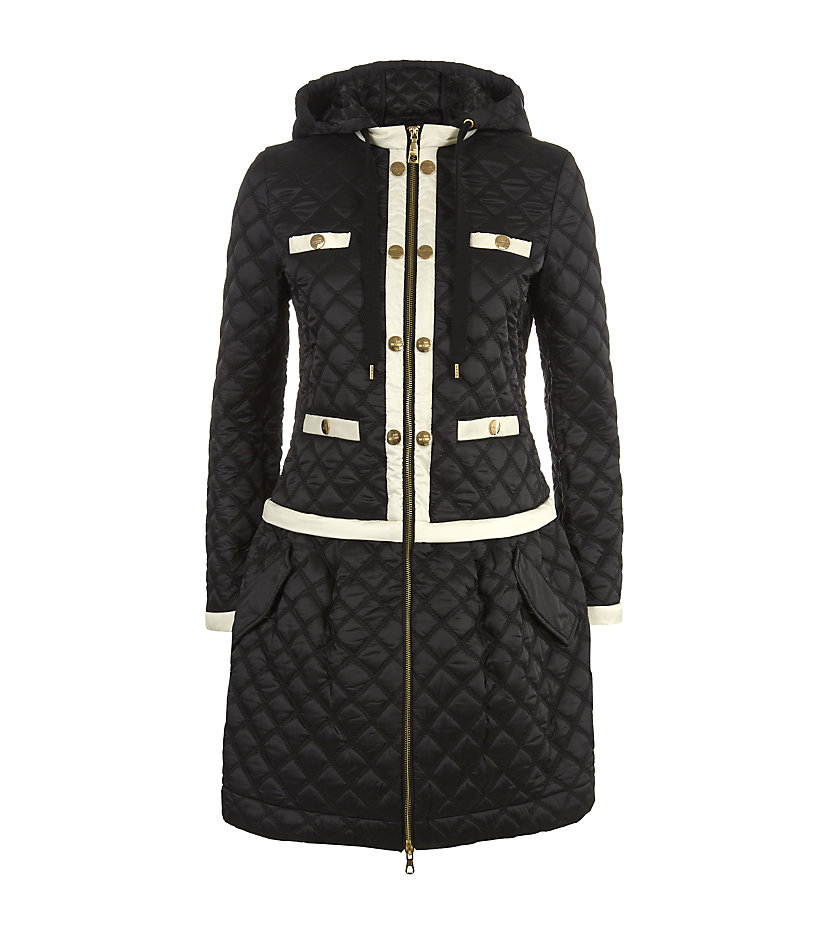Love Moschino Quilted Bubble Coat in Black (gold) Lyst