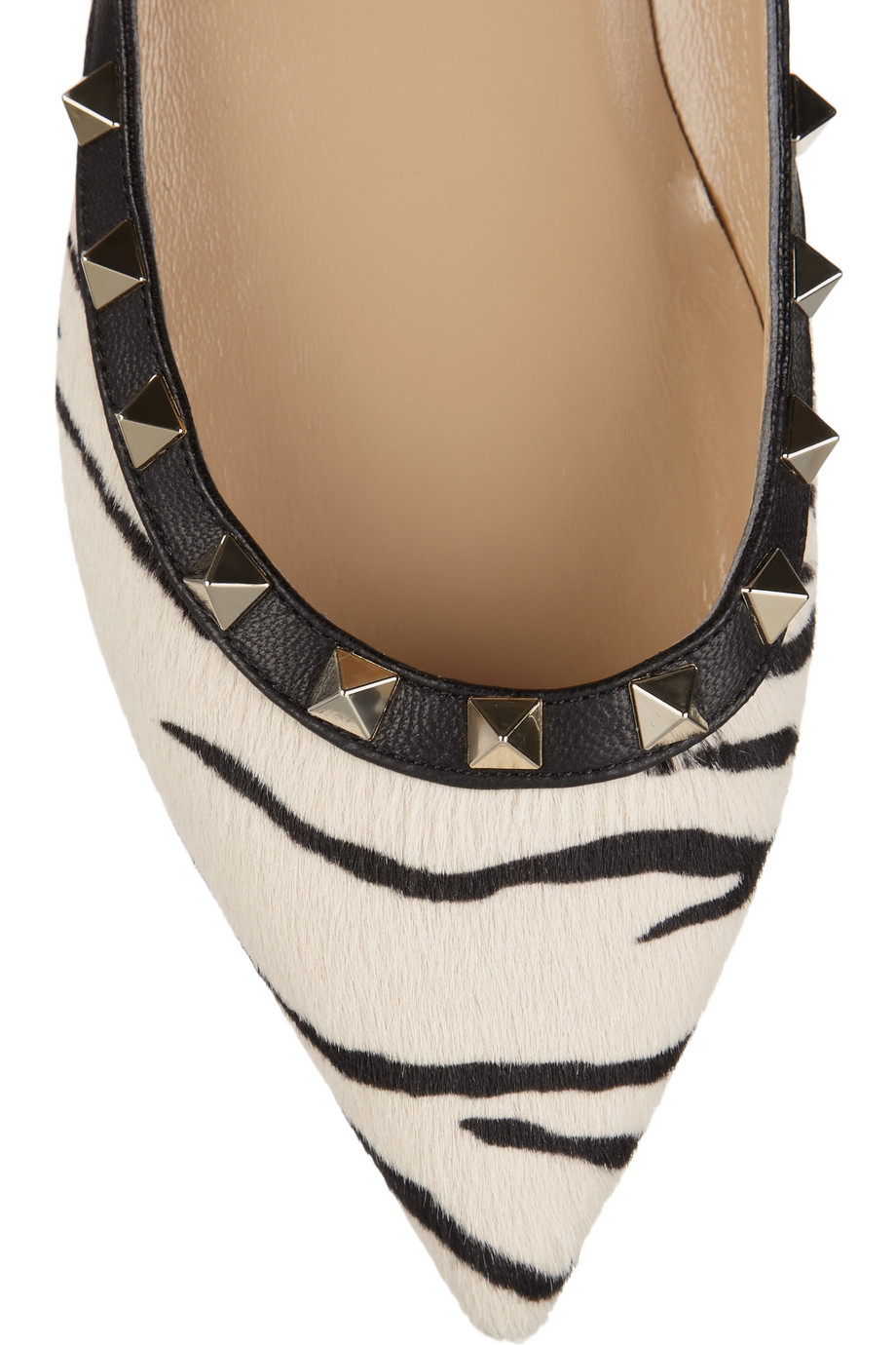 Valentino Zebraprint Calf Hair Flats in Beige (zebra) Lyst