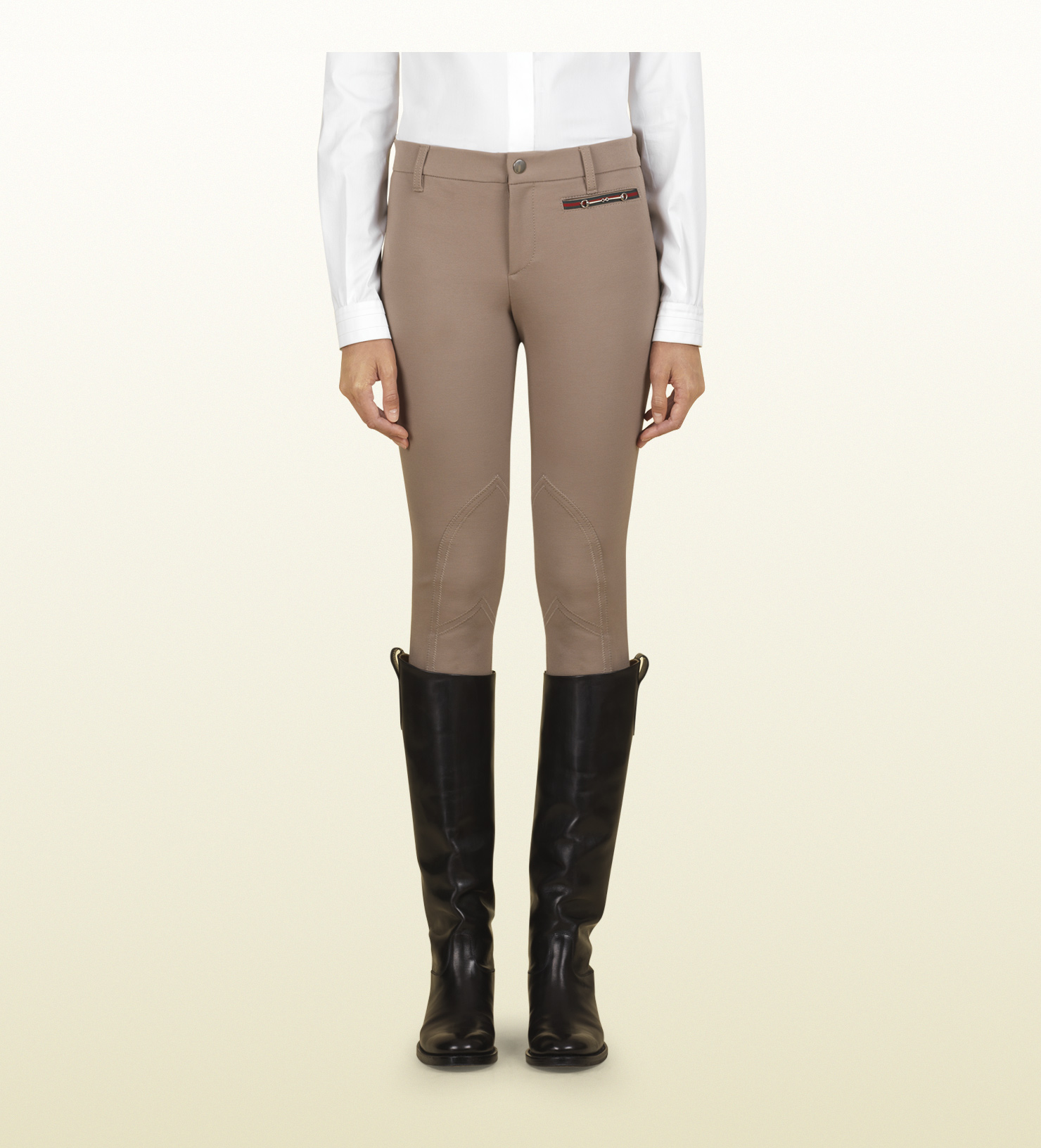forvirring Rund ned enhed Gucci Beige Riding Pant From Equestrian Collection in Natural - Lyst
