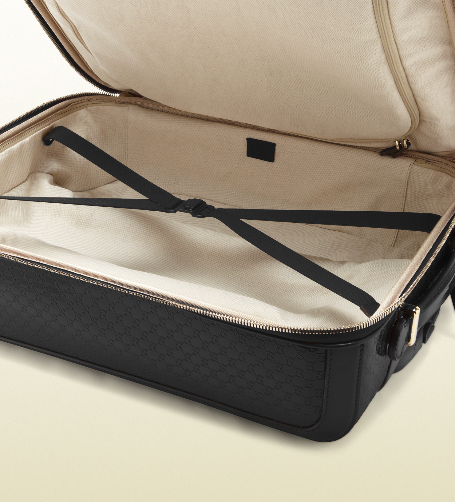 Gucci Microssima Patent Leather Carryon Suitcase in Black for Men Lyst