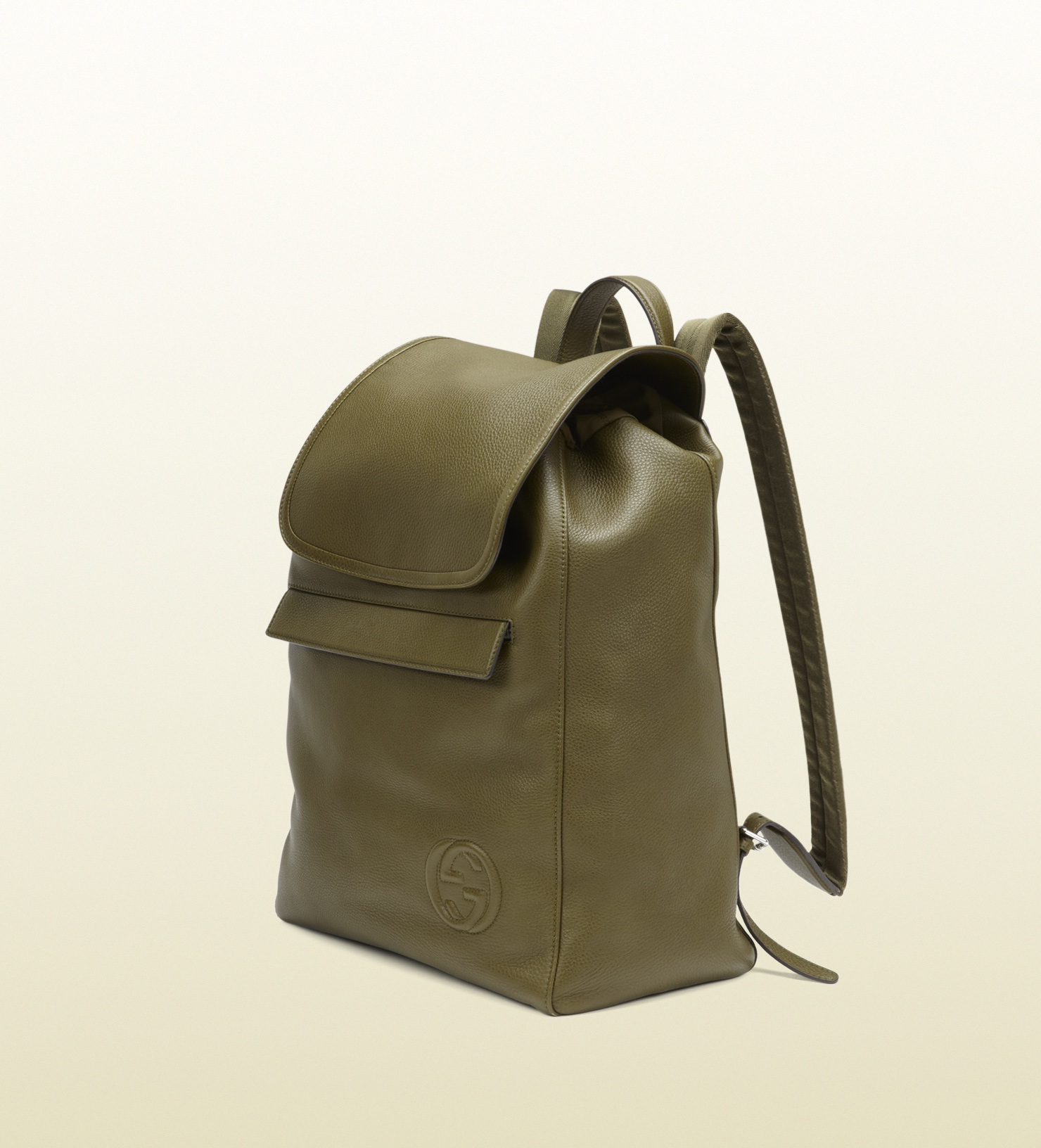 Gucci Green Leather Backpack in Green for Men Lyst