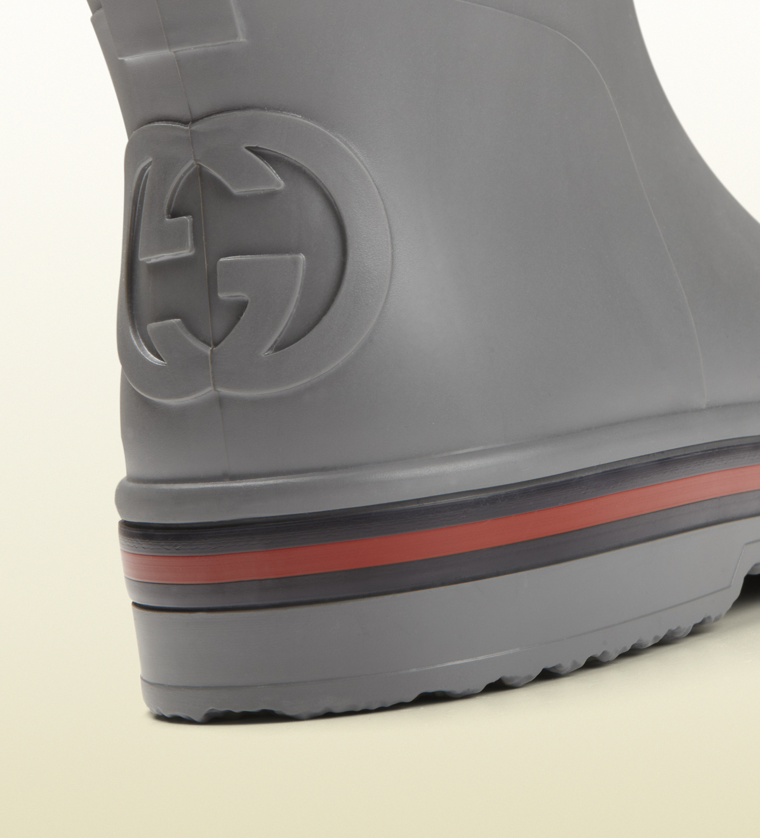 Lyst Gucci Rubber Rain Boot in Gray for Men