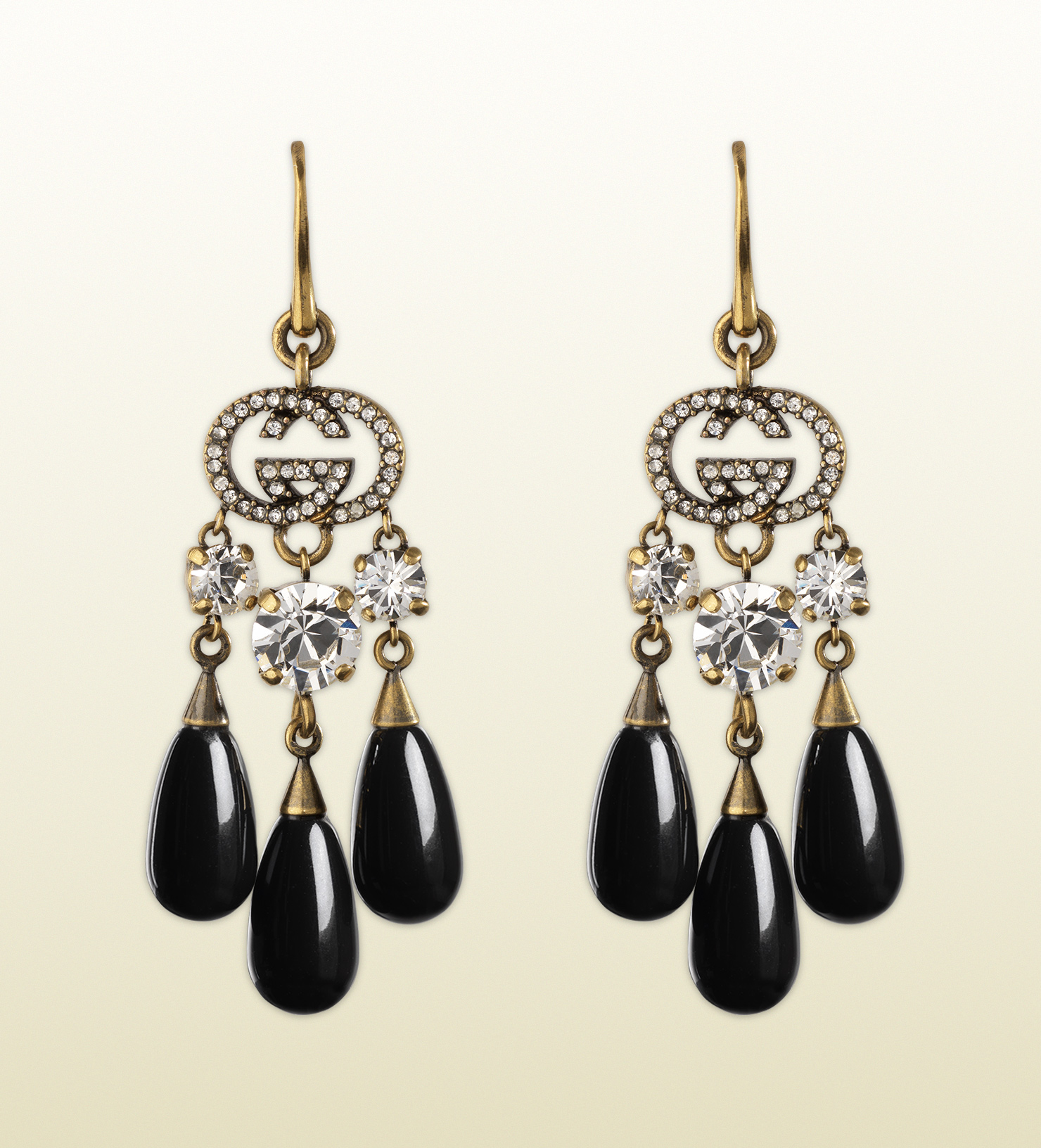 black gucci earrings