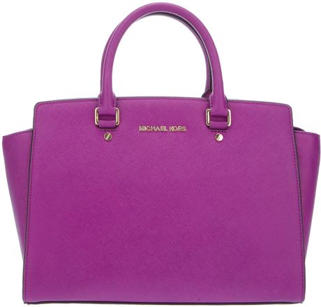 Michael Michael Kors Selma Handbag in Purple | Lyst