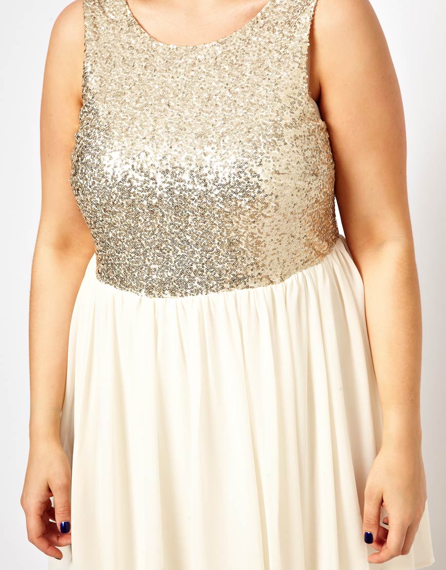 new look gold sequin dress