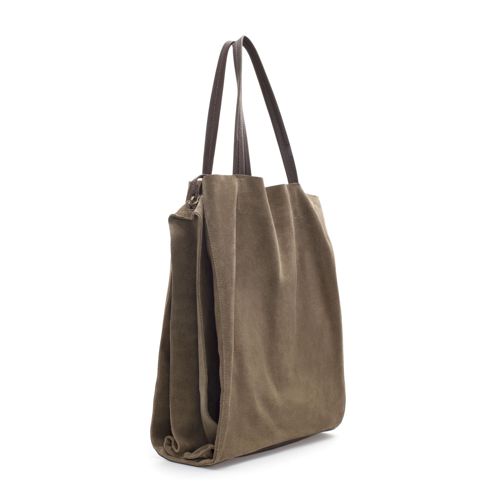 Zara Suede Shopper Bag in Natural for Men | Lyst