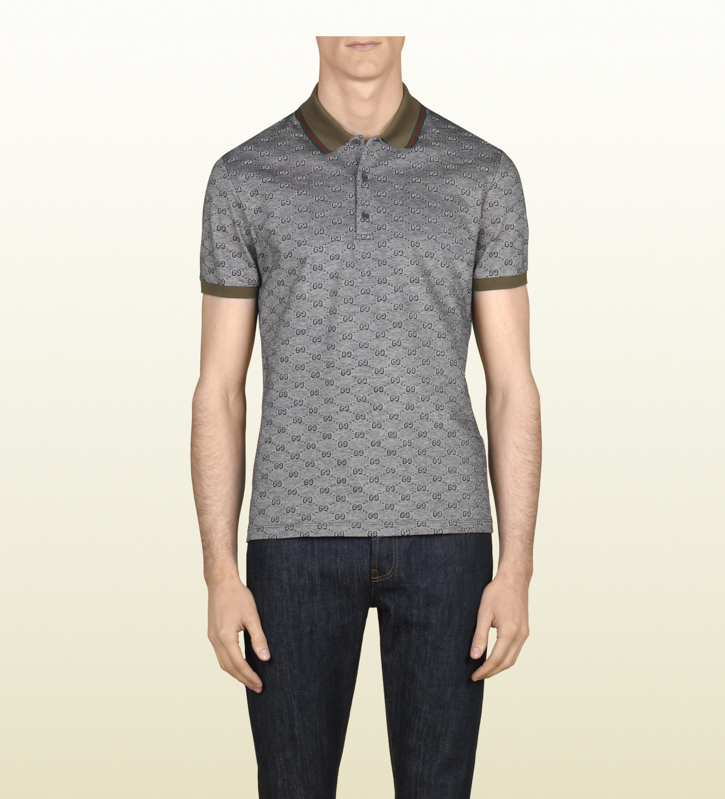 grey gucci polo