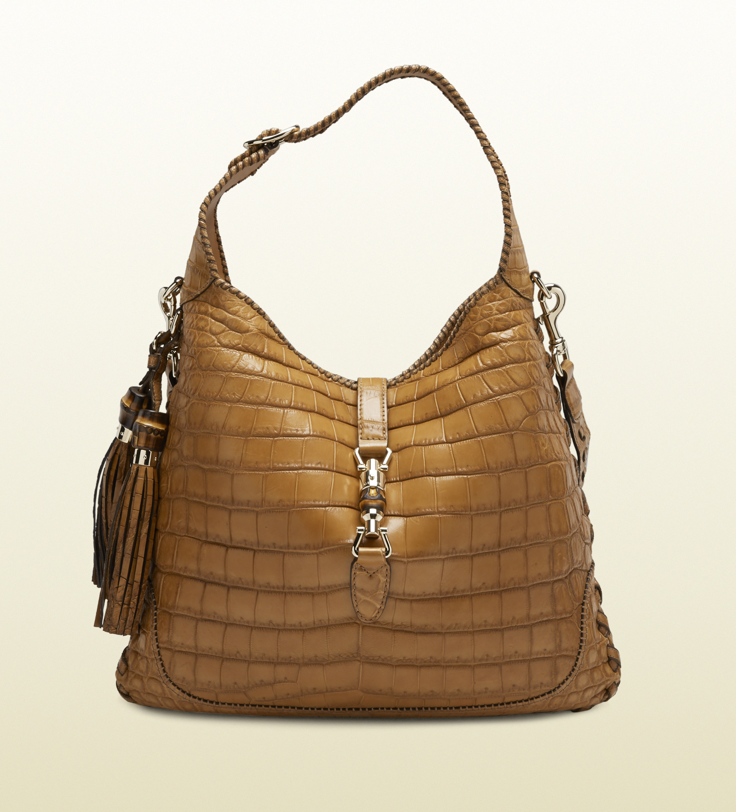 jackie crocodile shoulder bag gucci