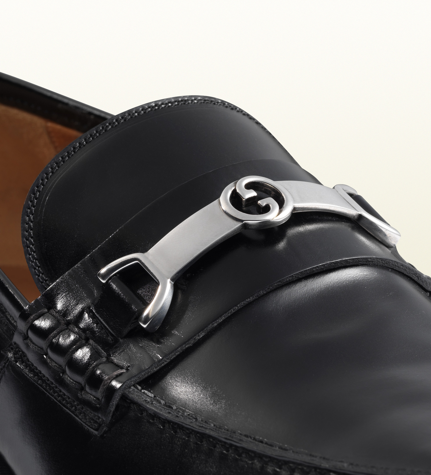 leather loafer with interlocking g horsebit