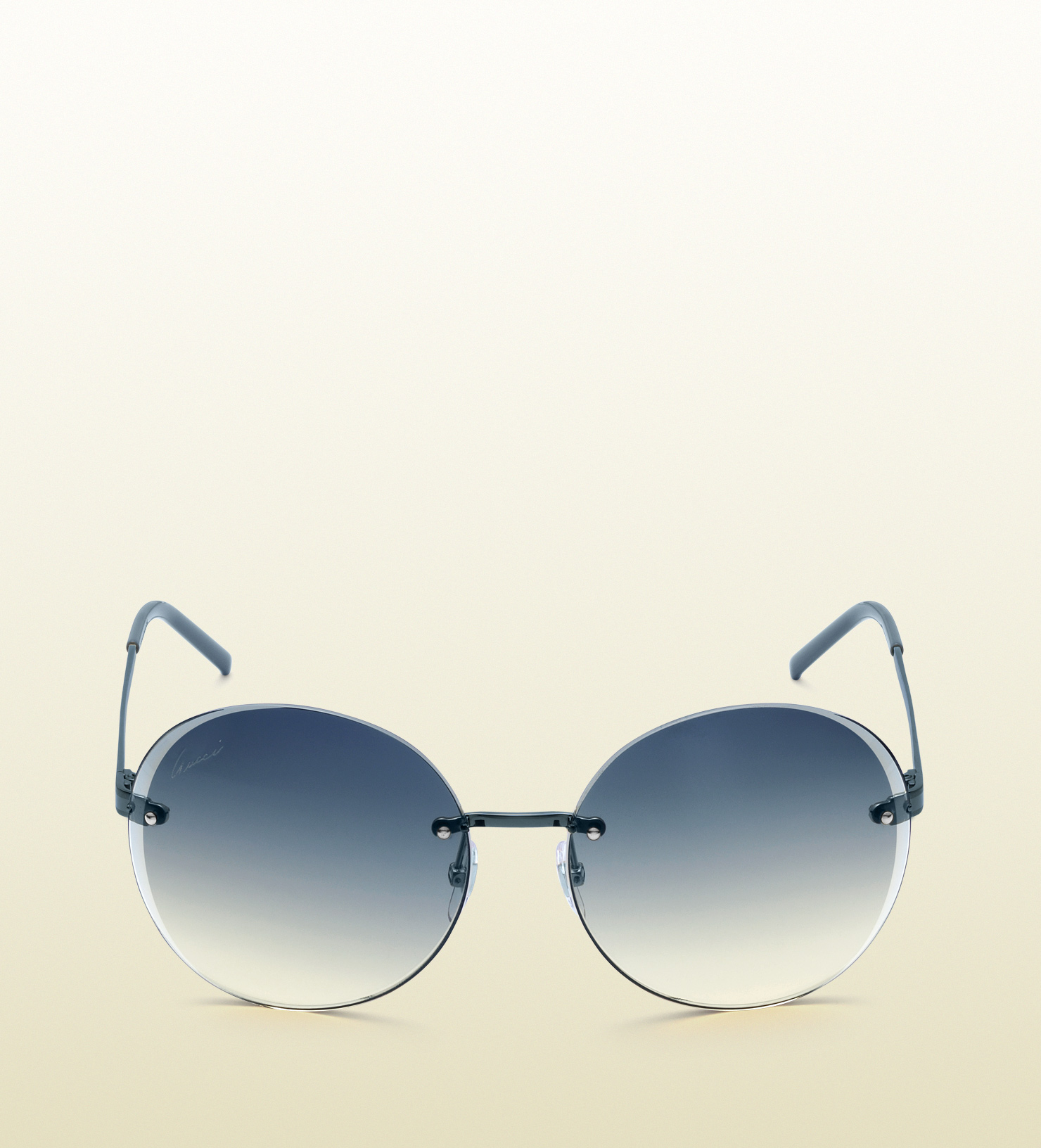 gucci round blue sunglasses