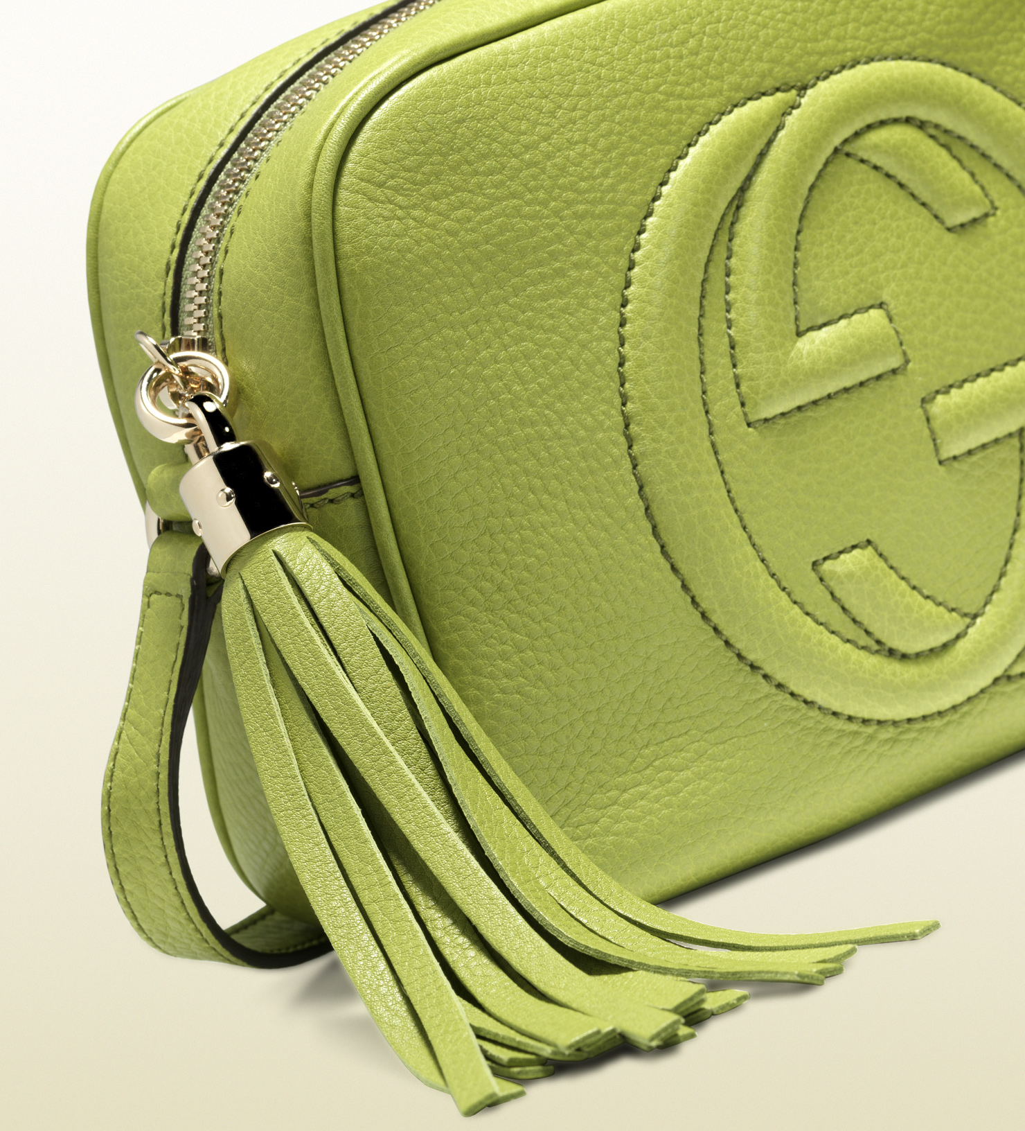 Lyst - Gucci Soho Apple Green Leather Disco Bag in Green