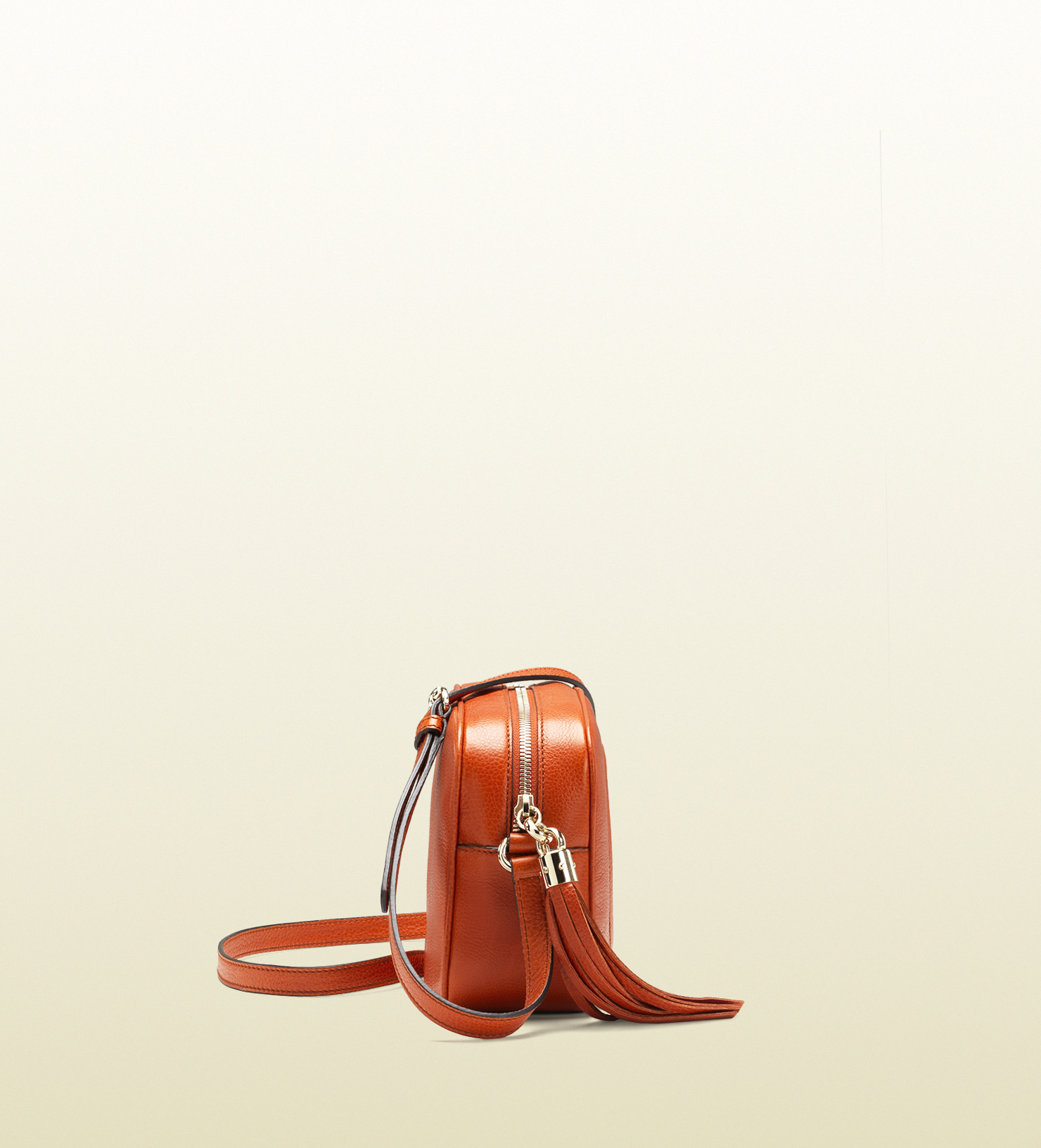 Gucci Soho Leather Disco Bag in Orange | Lyst