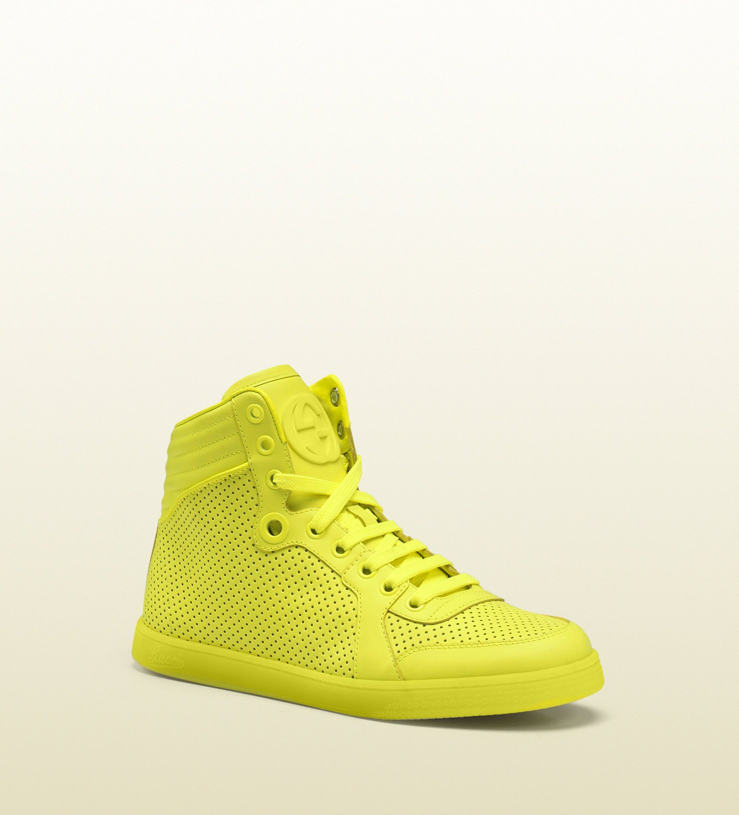 Gucci Coda Neon Yellow Leather Sneaker for Men - Lyst