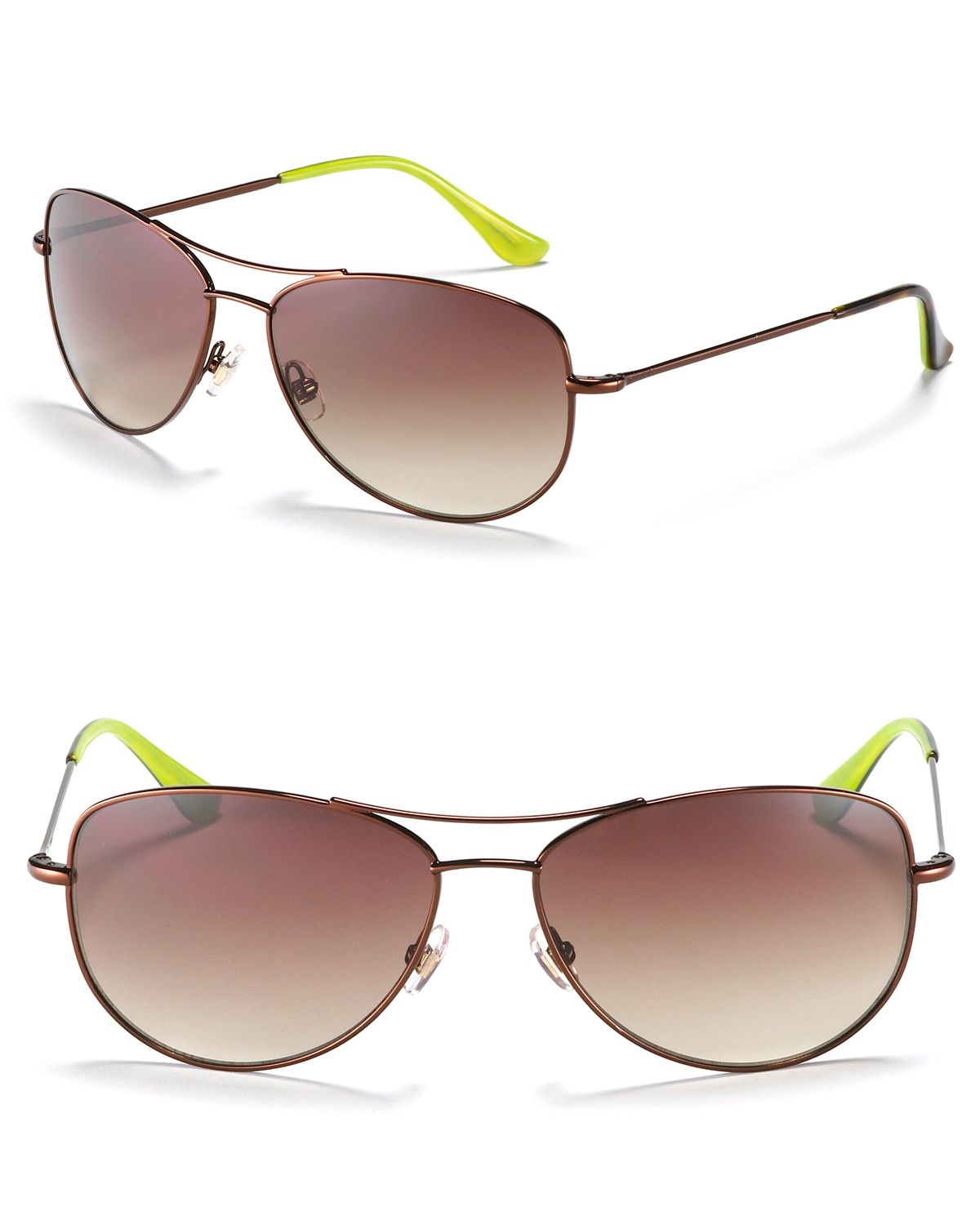Kate Spade Kate Spade "Ally" Petite Aviator Sunglasses in Brown Lyst