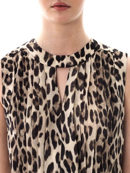 L'agence Leopard Print Sleeveless Satin Dress in Animal (leopard) | Lyst