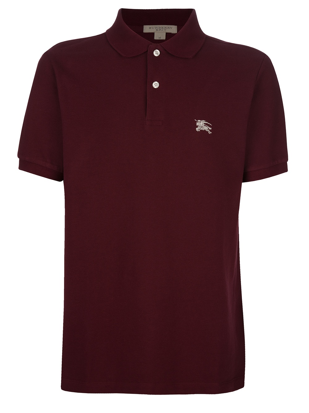 maroon burberry polo