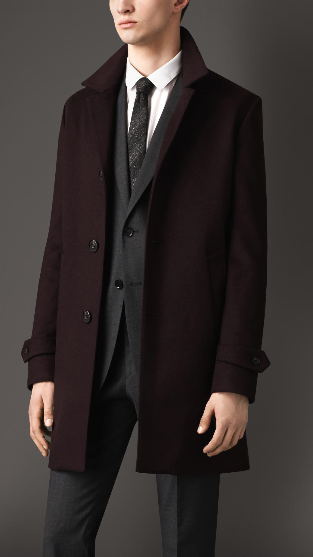 Burberry Wool Cashmere Car Coat in Brown for Men | Lyst