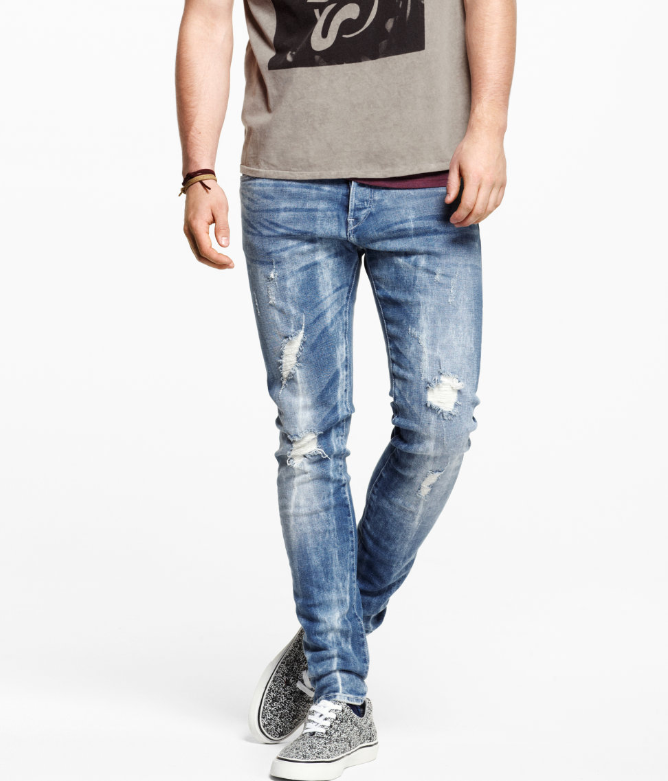 h&m mens slim low waist jeans