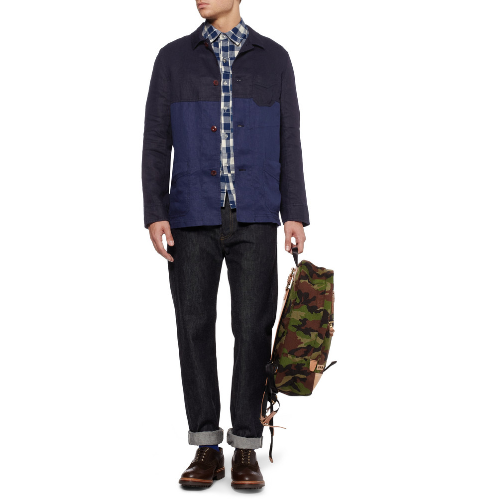 J.crew Unstructured Linen Jacket in Blue for Men Lyst