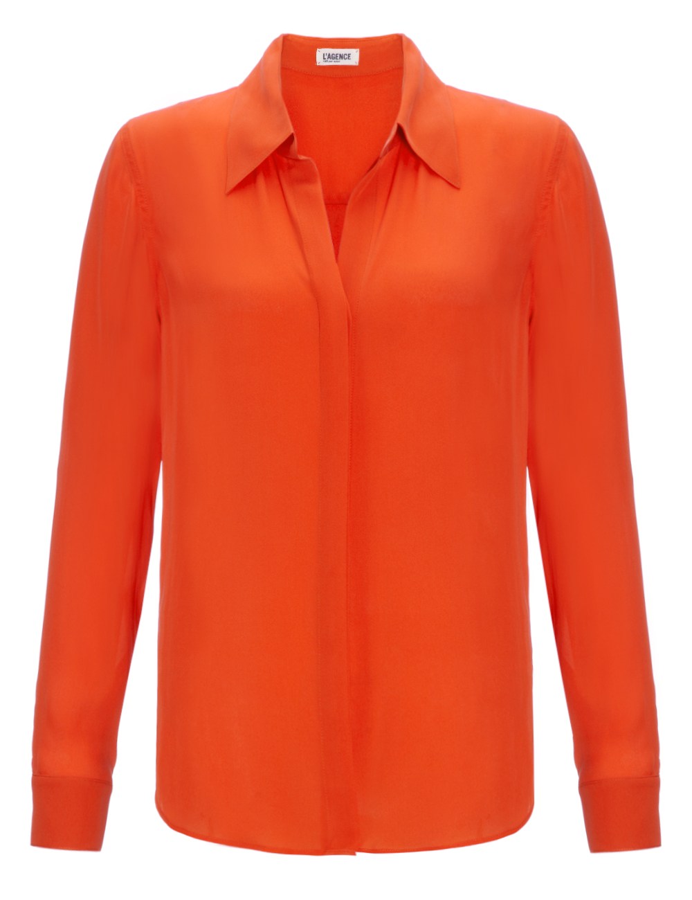 L'agence Red Button Down Blouse in Red | Lyst