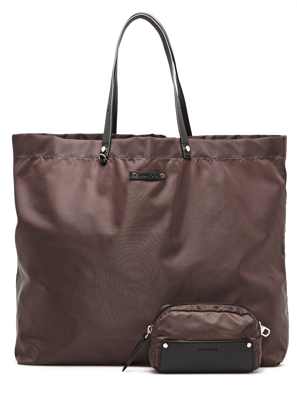 Lyst Mango Foldable Nylon Shopper Bag in Brown