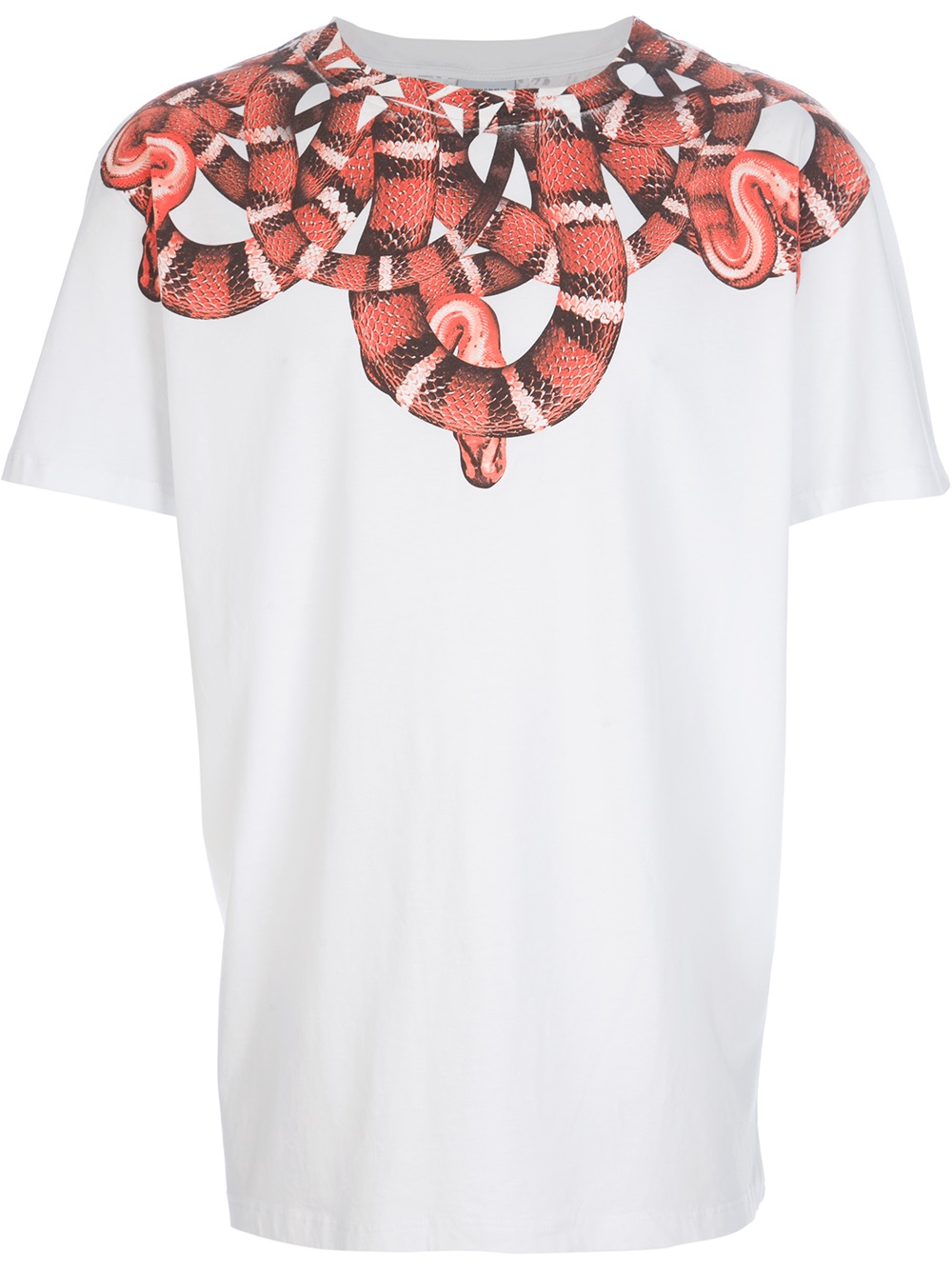 Marcelo Burlon Moon Snake Print Tshirt in White for Men - Lyst