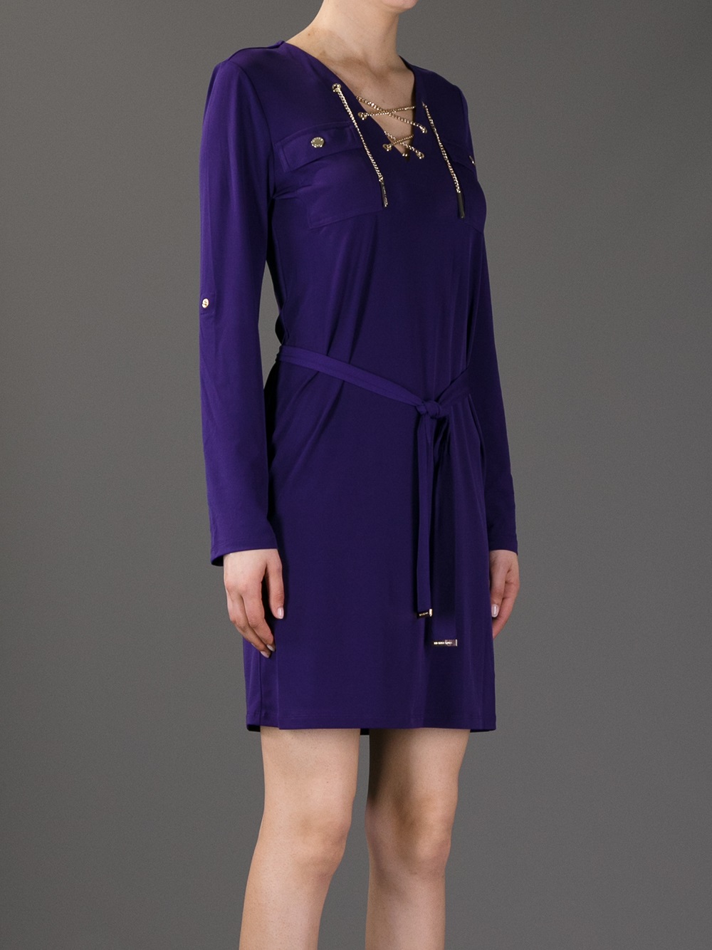 michael kors purple dress