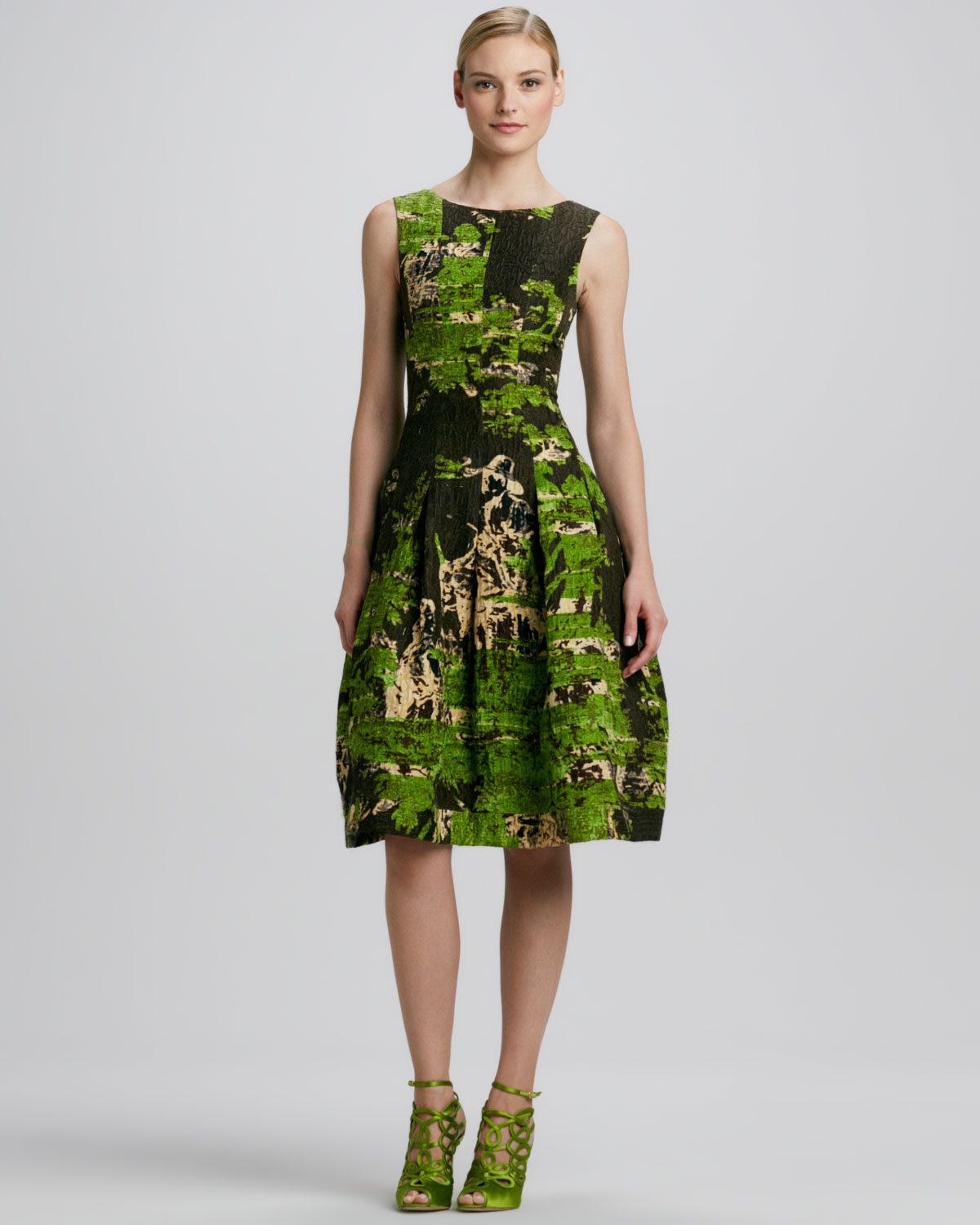 oscar de la renta green gown