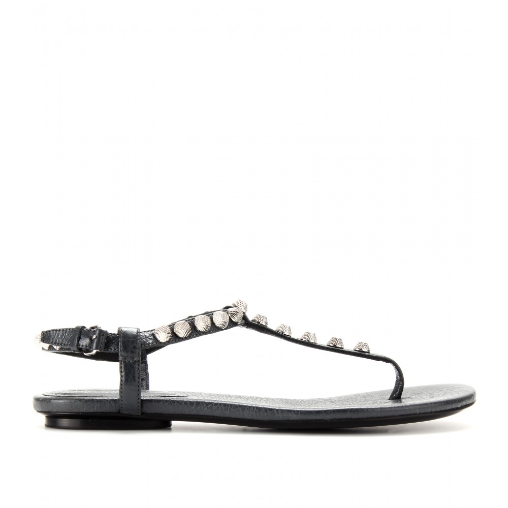 balenciaga studded slippers