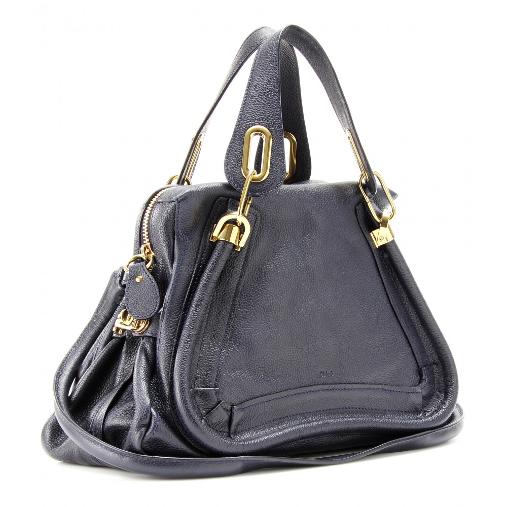 Chloé Paraty Medium Leather Shoulder Bag in Blue - Lyst