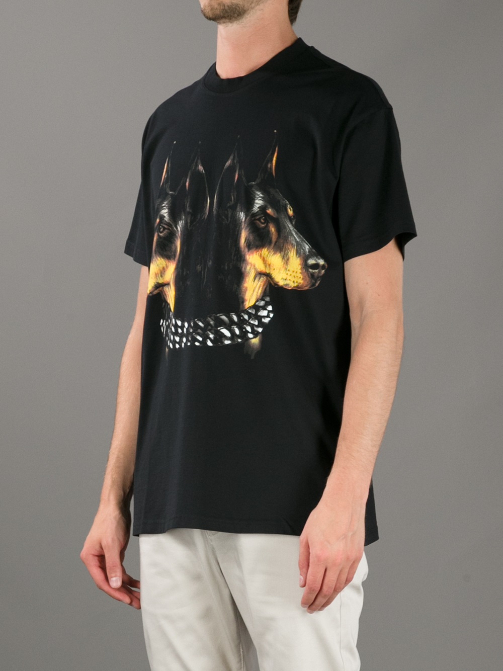 Givenchy Dog Printed Tshirt in Black for Men - Lyst