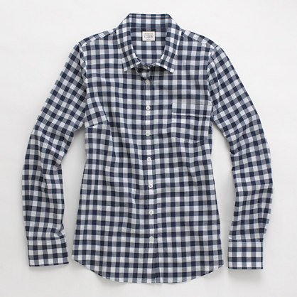 J crew blue gingham shirt cheap
