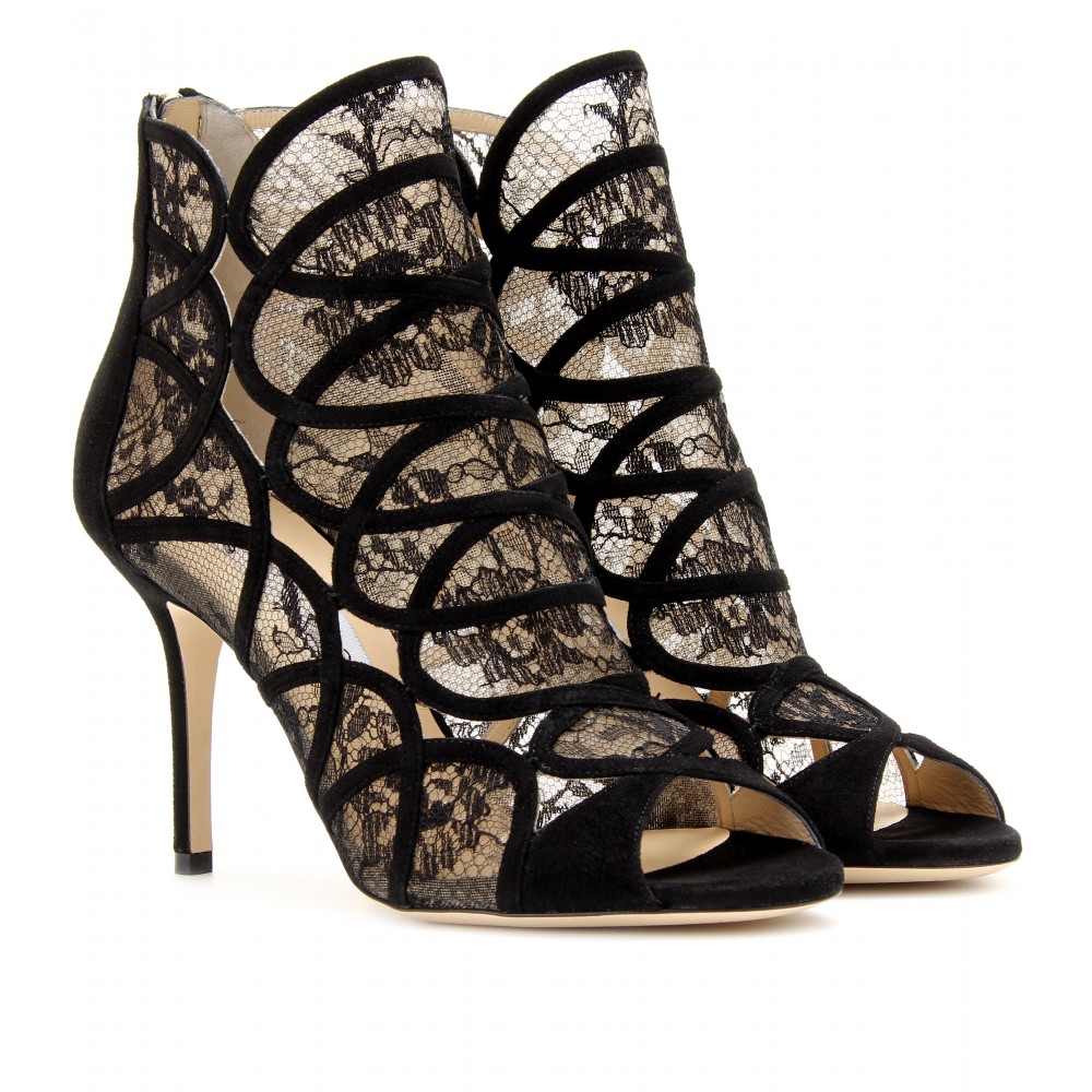 jimmy choo lace booties