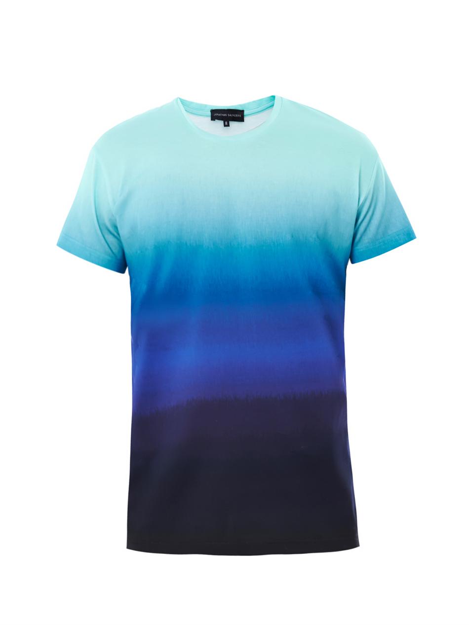 Jonathan Saunders Ombré Print T-shirt in Blue for Men | Lyst