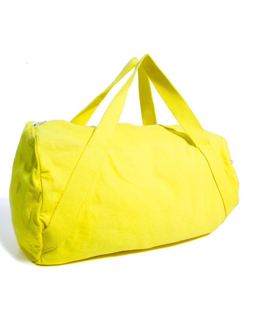 Lyst American Apparel Denim Duffle Gym Bag in Yellow