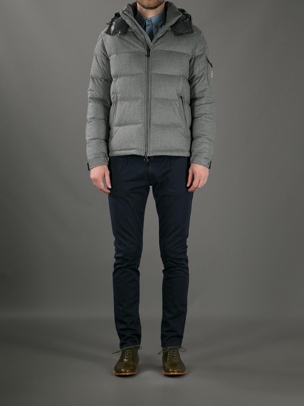 Moncler Montgenevre Padded Jacket in Grey (Gray) for Men - Lyst