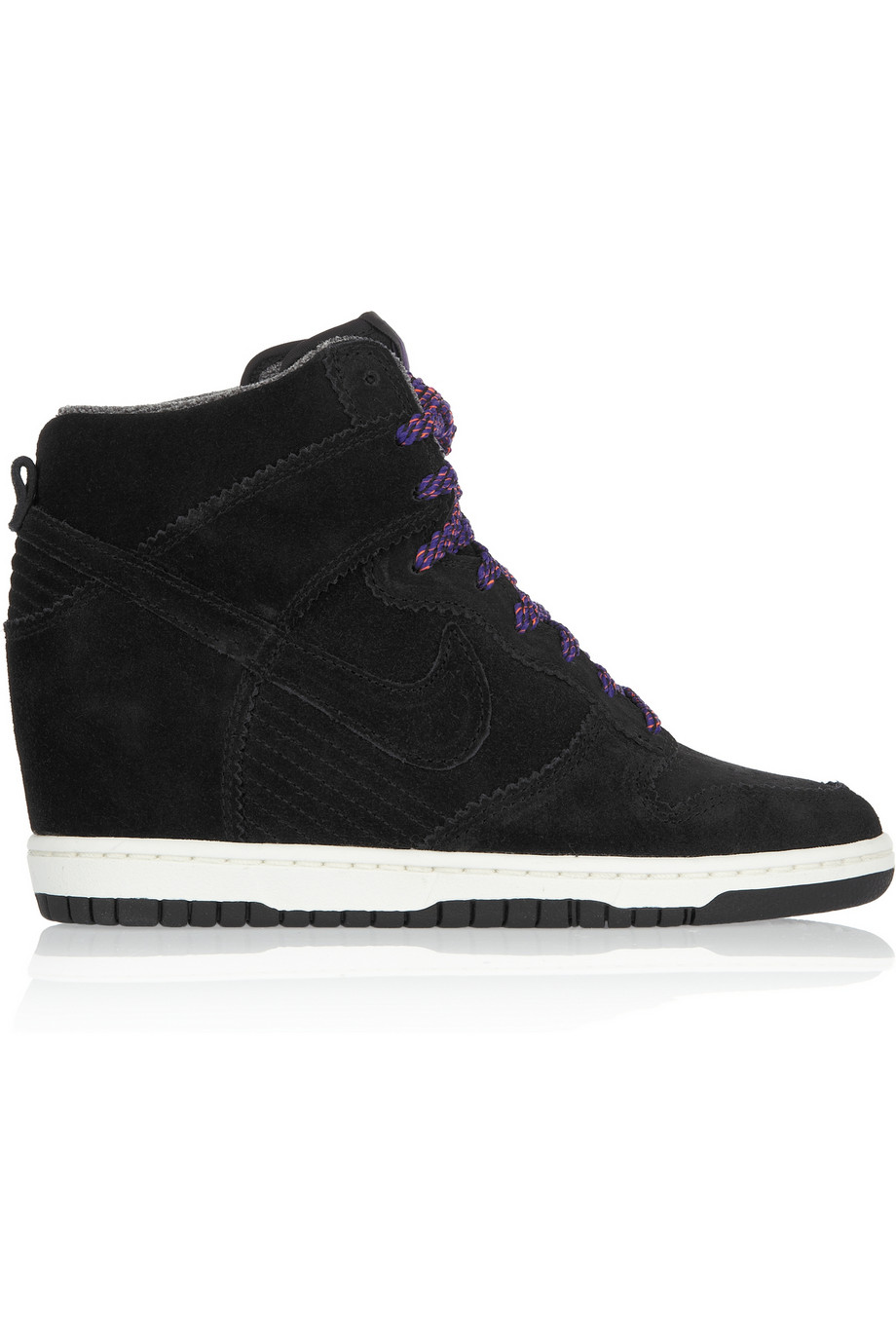Nike Dunk Sky Hi Suede Wedge Sneakers in Black Lyst UK