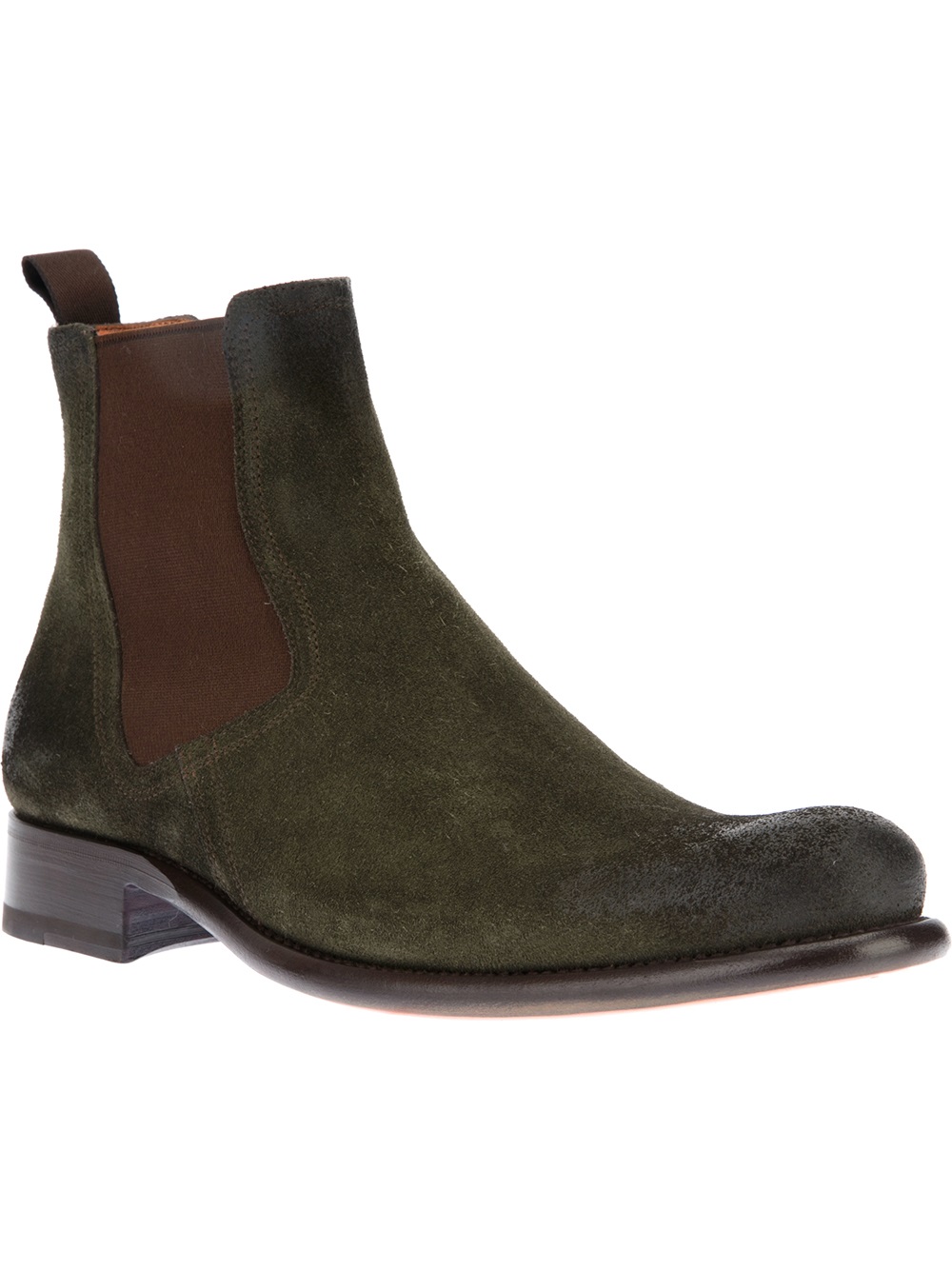 Santoni Chelsea Boot in Green for Men Lyst
