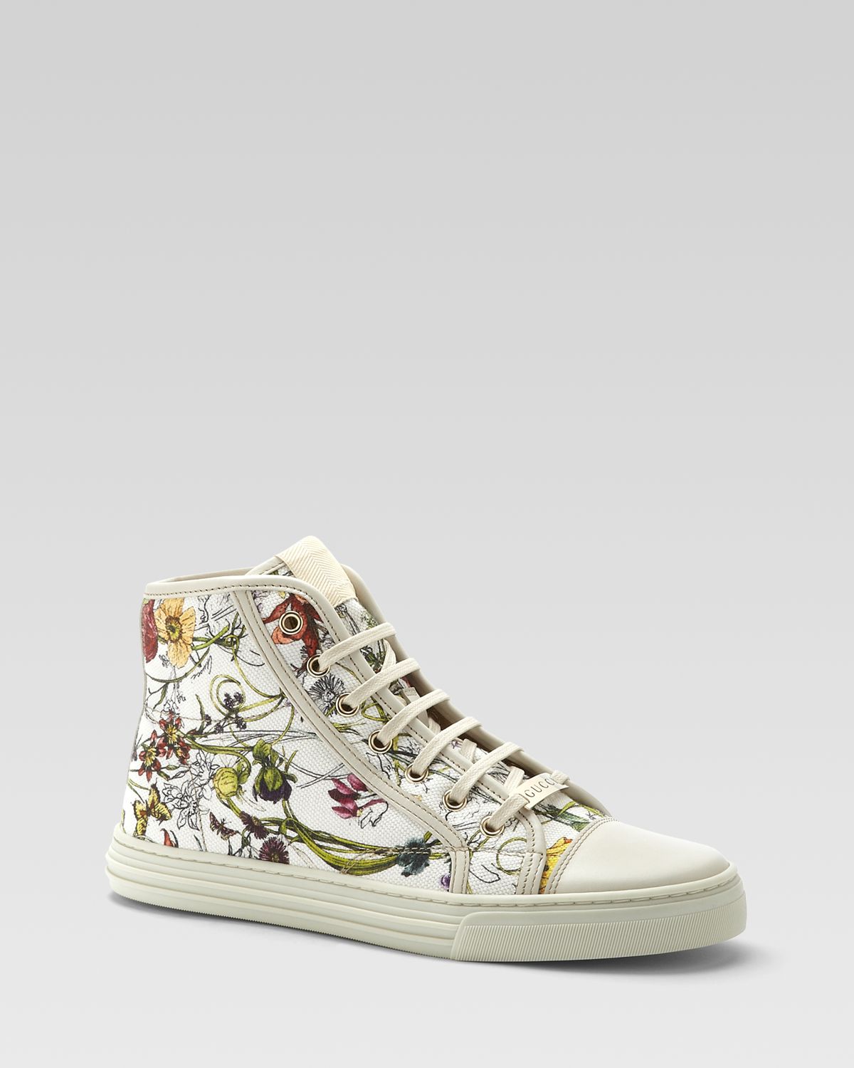 gucci floral high top sneakers