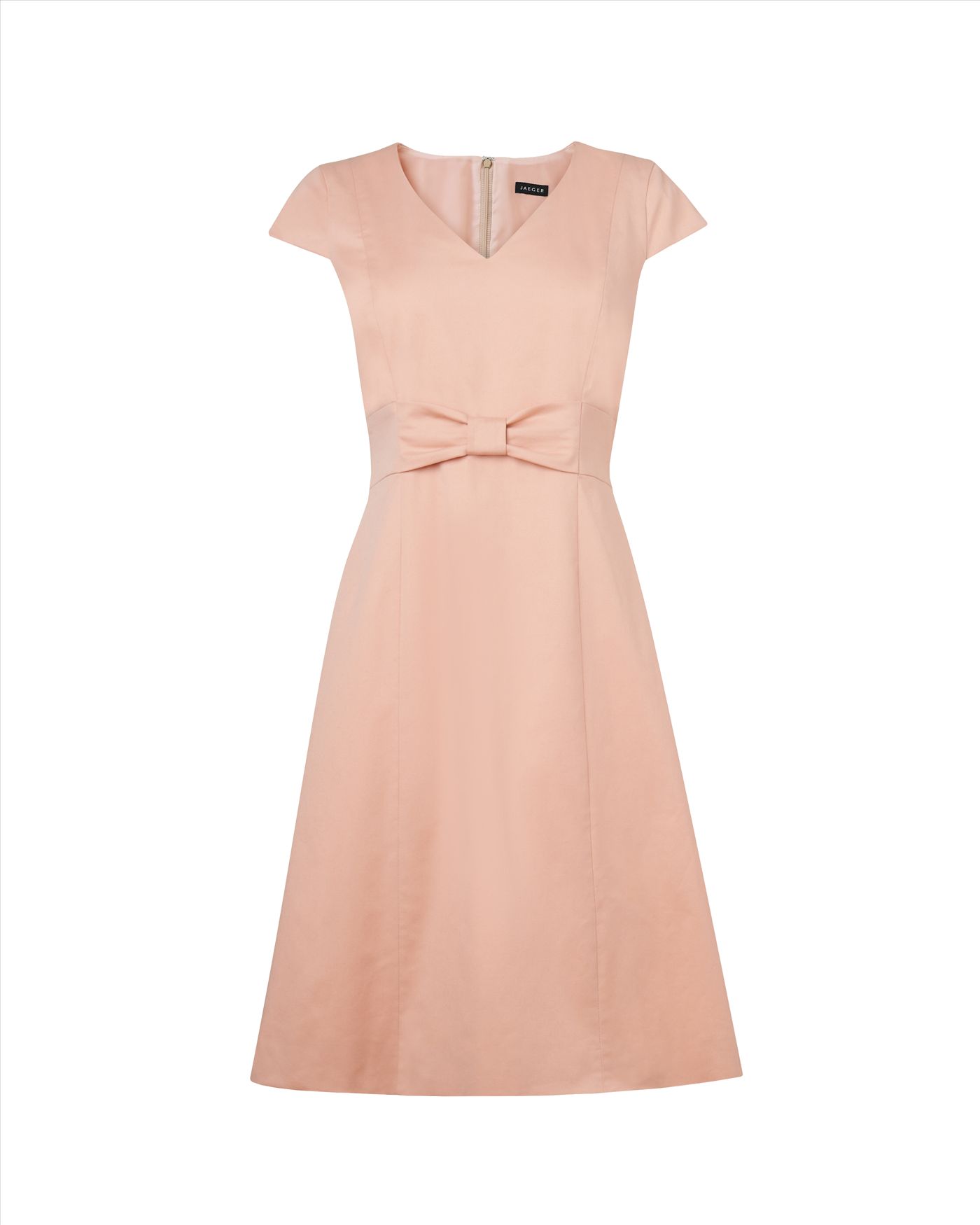 Lyst - Jaeger Bow Detail Dress in Natural