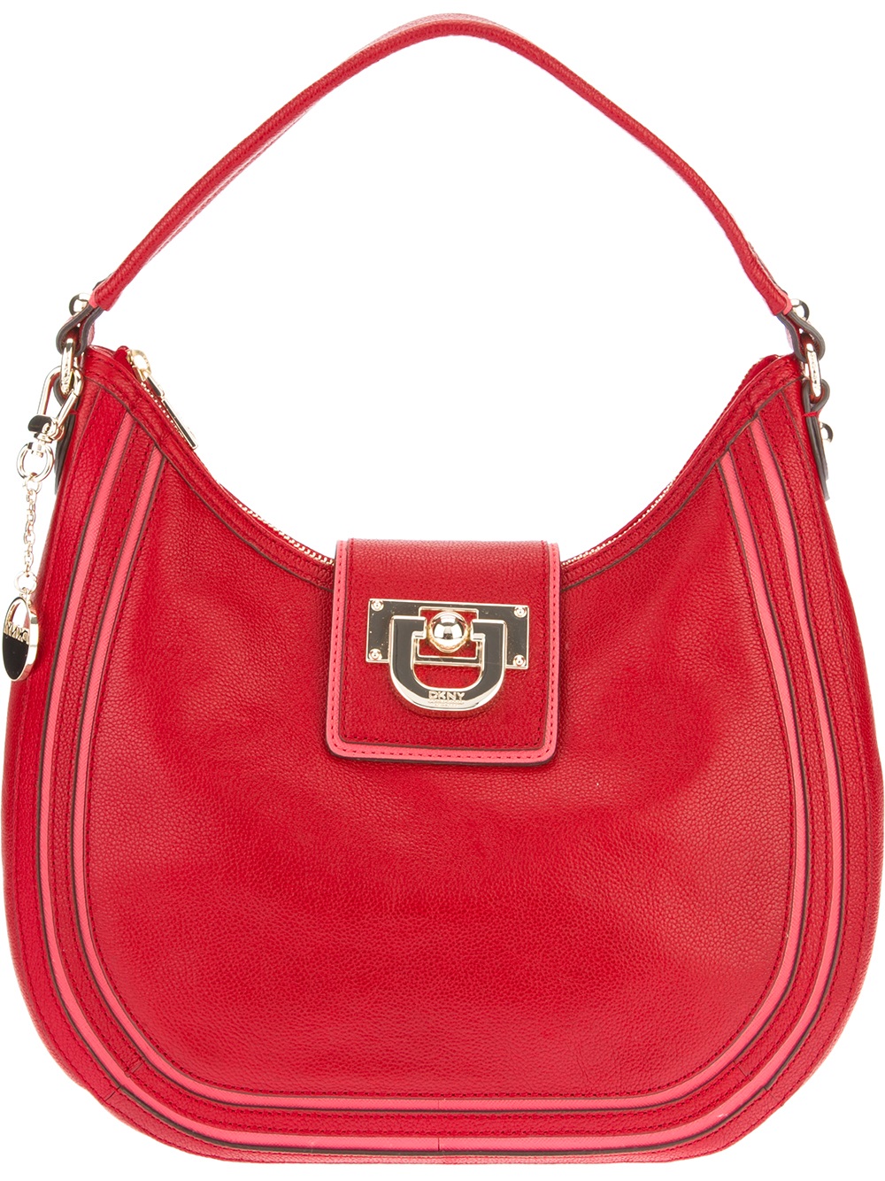 DKNY Leather Hobo Bag in Red Lyst