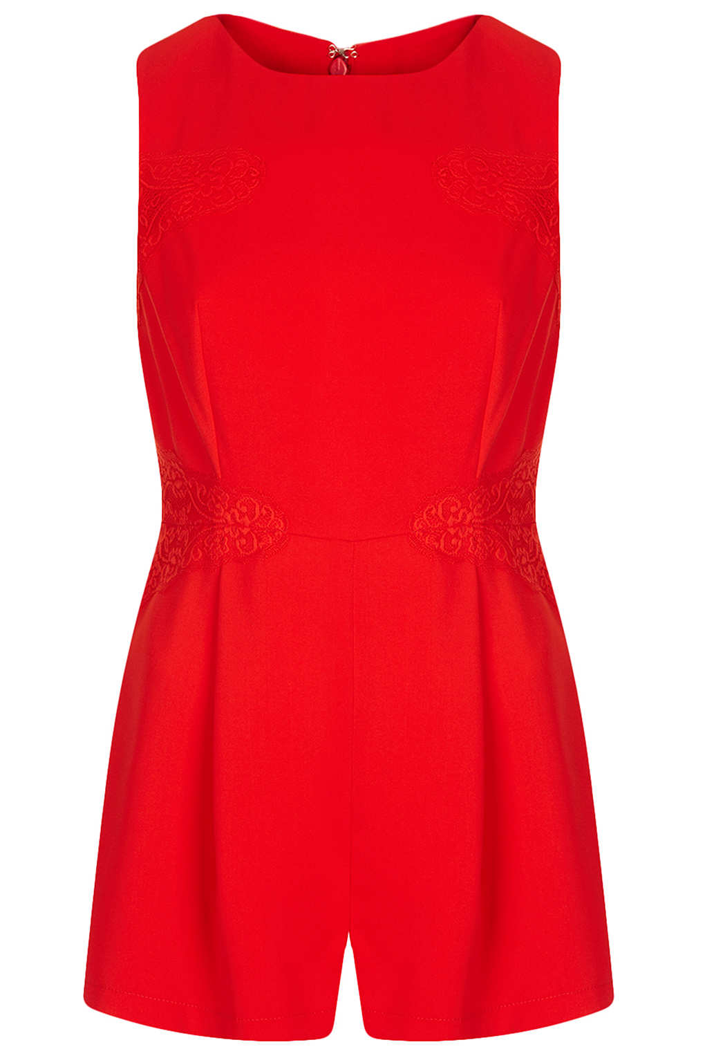 topshop red playsuit