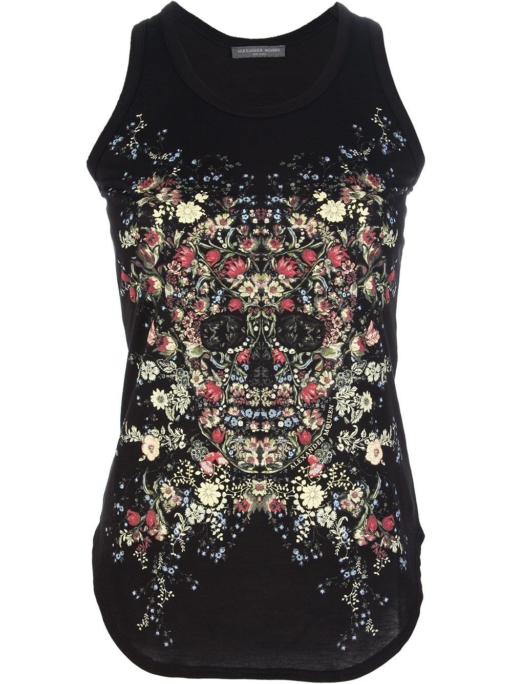 Lyst Alexander Mcqueen Printed Vest in Black