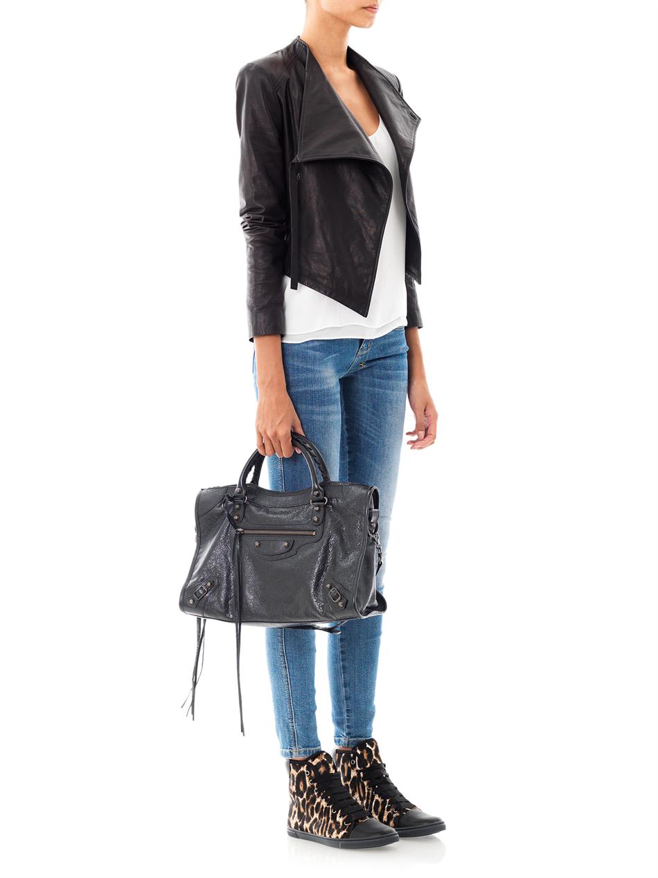 leather high tops womens